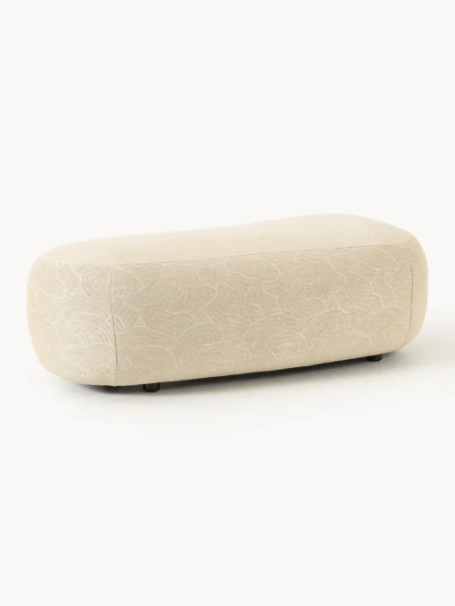 Reposapiés|Sofás>Westwing Collection Reposapiés puf grande Alba Tejido beige