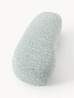 Reposapiés|Sofás></noscript>Westwing Collection Reposapiés puf grande en tejido bouclé Alba Bouclé azul claro