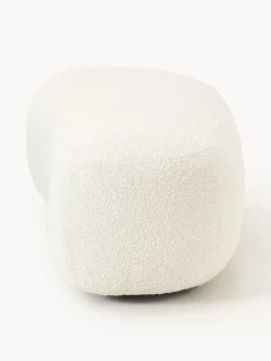 Reposapiés|Sofás></noscript>Westwing Collection Reposapiés puf grande en tejido bouclé Alba Bouclé blanco Off White