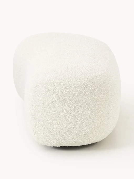 Reposapiés|Sofás>Westwing Collection Reposapiés puf grande en tejido bouclé Alba Bouclé blanco Off White