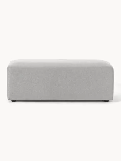 Reposapiés|Sofás></noscript>Westwing Collection Reposapiés puf grande Melva, 116 x 42 cm Tejido gris claro