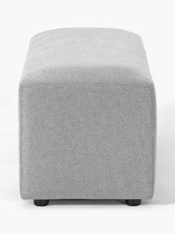 Reposapiés|Sofás></noscript>Westwing Collection Reposapiés puf grande Melva, 116 x 42 cm Tejido gris claro