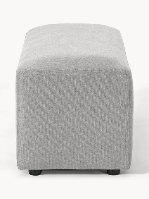 Reposapiés|Sofás>Westwing Collection Reposapiés puf grande Melva, 116 x 42 cm Tejido gris claro