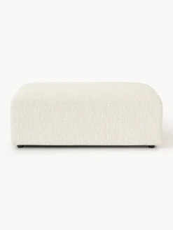 Reposapiés|Sofás></noscript>Westwing Collection Reposapiés puf grande Melva, 116 x 72 cm Chenilla blanco Off White
