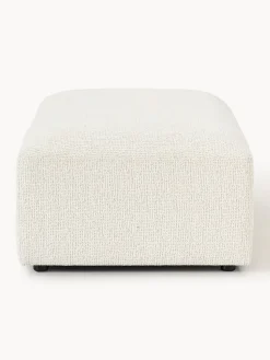 Reposapiés|Sofás></noscript>Westwing Collection Reposapiés puf grande Melva, 116 x 72 cm Chenilla blanco Off White