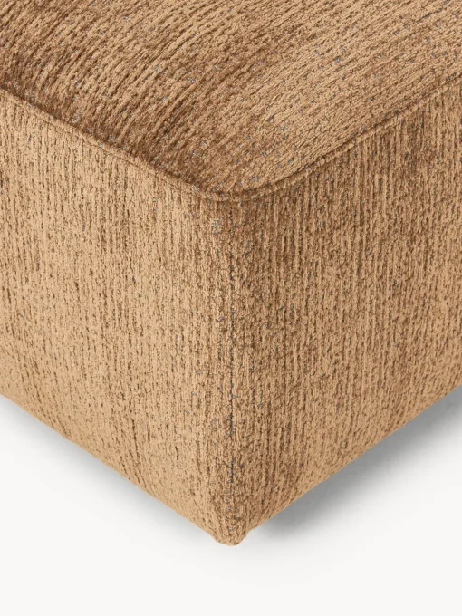 Reposapiés|Sofás>Westwing Collection Reposapiés puf grande Melva, 116 x 72 cm Chenilla marrón