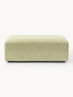 Reposapiés|Sofás></noscript>Westwing Collection Reposapiés puf grande Melva, 116 x 72 cm Tejido verde claro