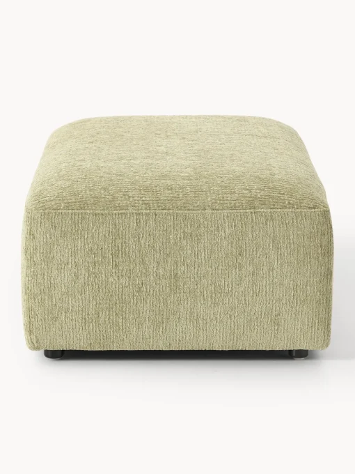 Reposapiés|Sofás>Westwing Collection Reposapiés puf grande Melva, 116 x 72 cm Tejido verde claro