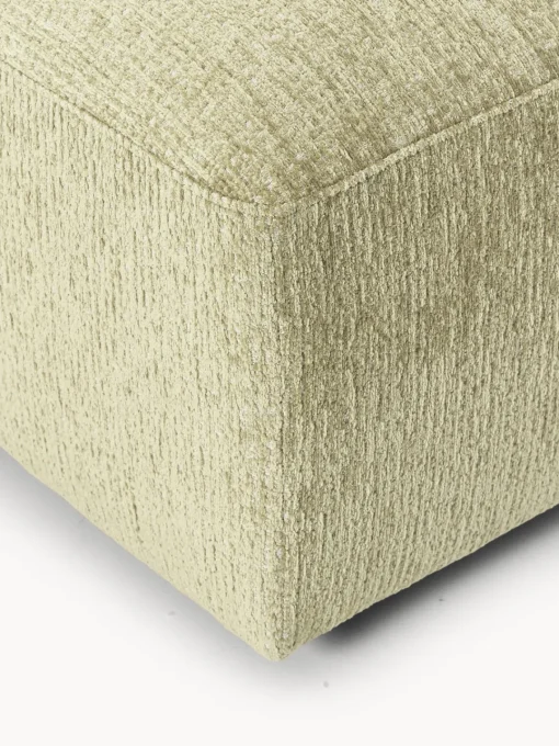 Reposapiés|Sofás>Westwing Collection Reposapiés puf grande Melva, 116 x 72 cm Tejido verde claro