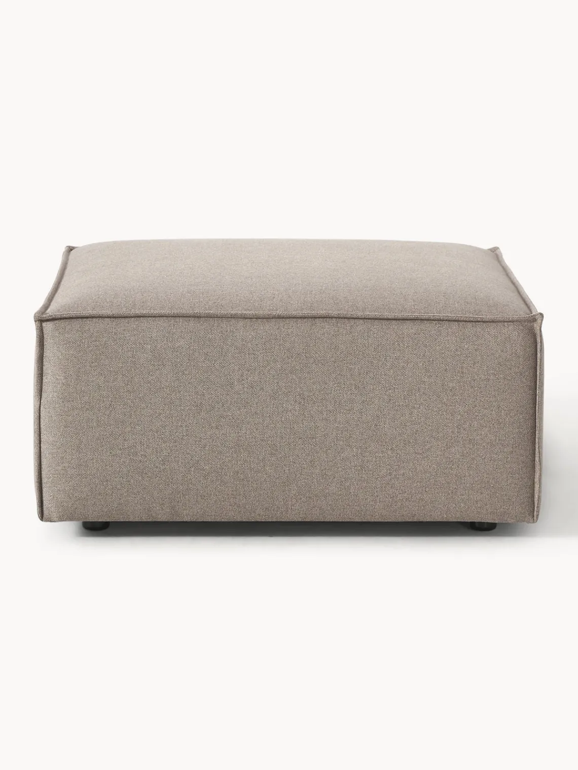 Reposapiés|Sofás>Westwing Collection Reposapiés puf Lennon Tejido gris pardo