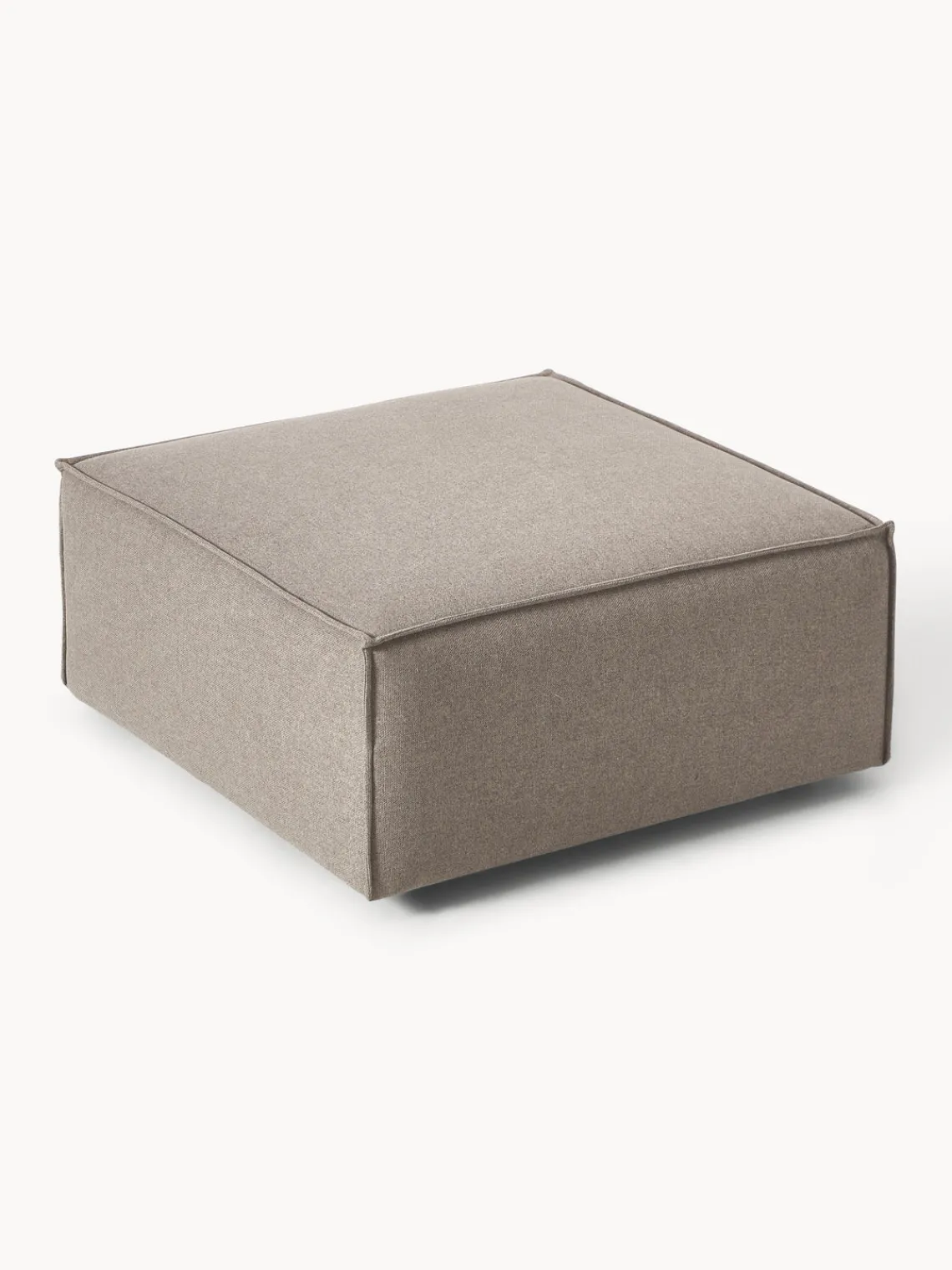 Reposapiés|Sofás>Westwing Collection Reposapiés puf Lennon Tejido gris pardo