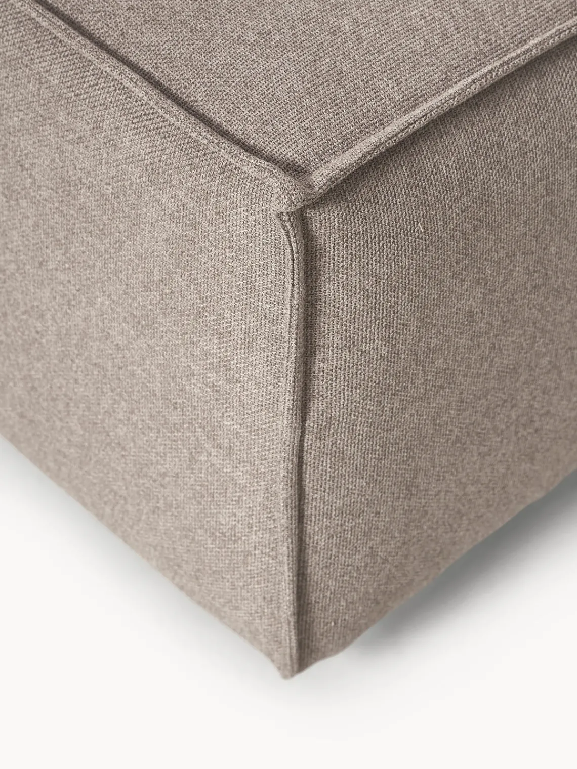 Reposapiés|Sofás>Westwing Collection Reposapiés puf Lennon Tejido gris pardo