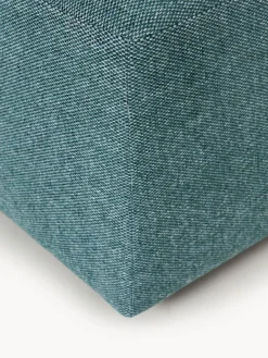 Reposapiés|Sofás></noscript>Westwing Collection Reposapiés puf Melva, 99 x 72 cm Tejido verde turquesa