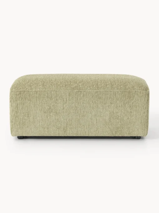 Reposapiés|Sofás>Westwing Collection Reposapiés puf Melva, 99 x 42 cm Tejido verde claro