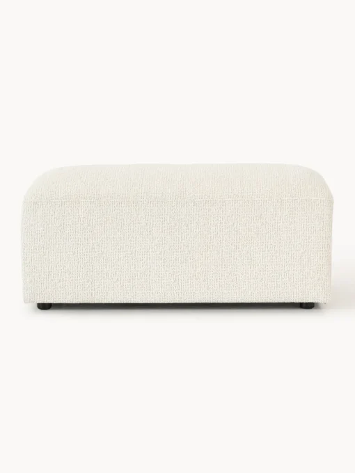 Reposapiés|Sofás>Westwing Collection Reposapiés puf Melva, 99 x 42 cm Chenilla Off White