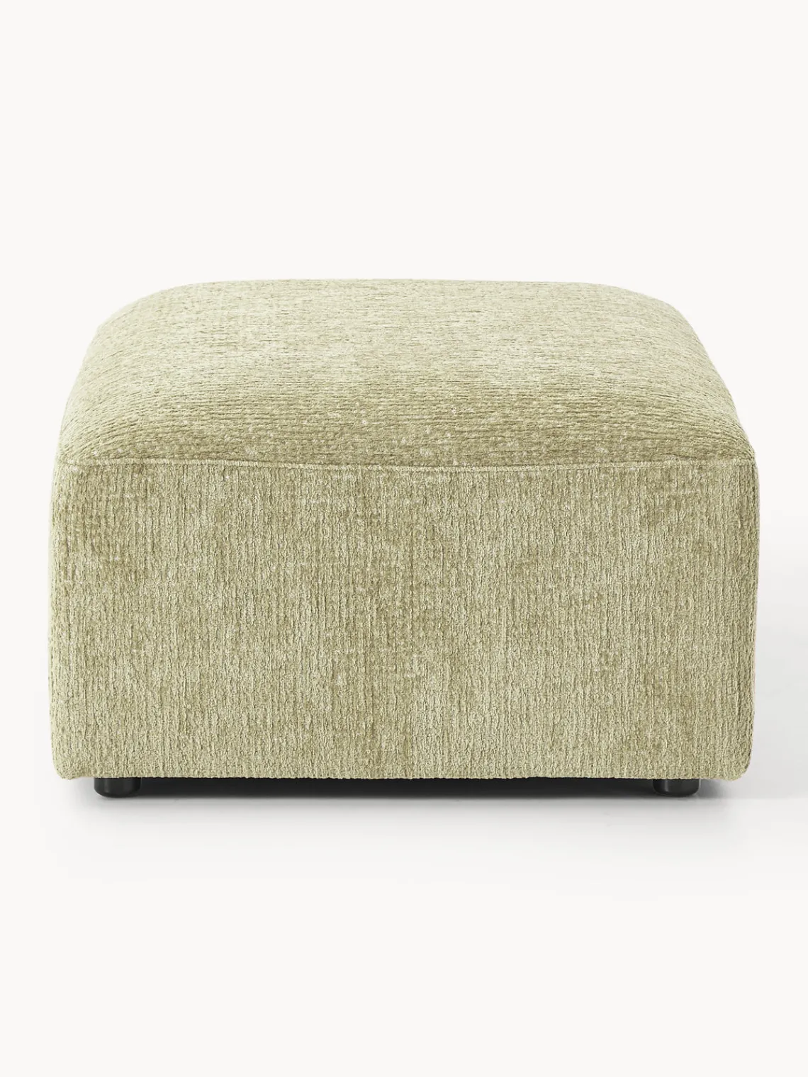 Reposapiés|Sofás>Westwing Collection Reposapiés puf Melva, 99 x 72 cm Tejido verde claro