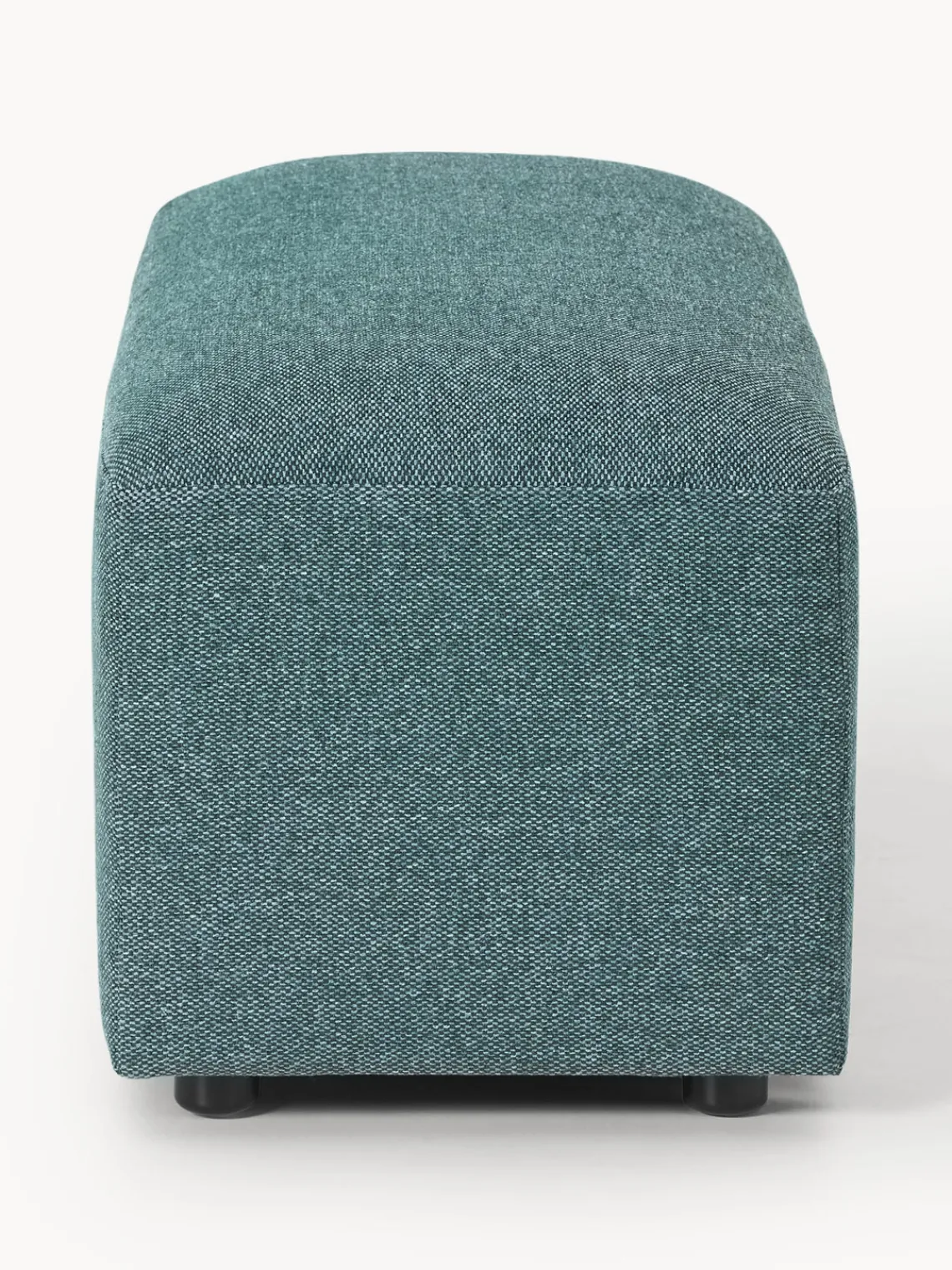 Reposapiés|Sofás>Westwing Collection Reposapiés puf Melva, 99 x 42 cm Tejido verde turquesa