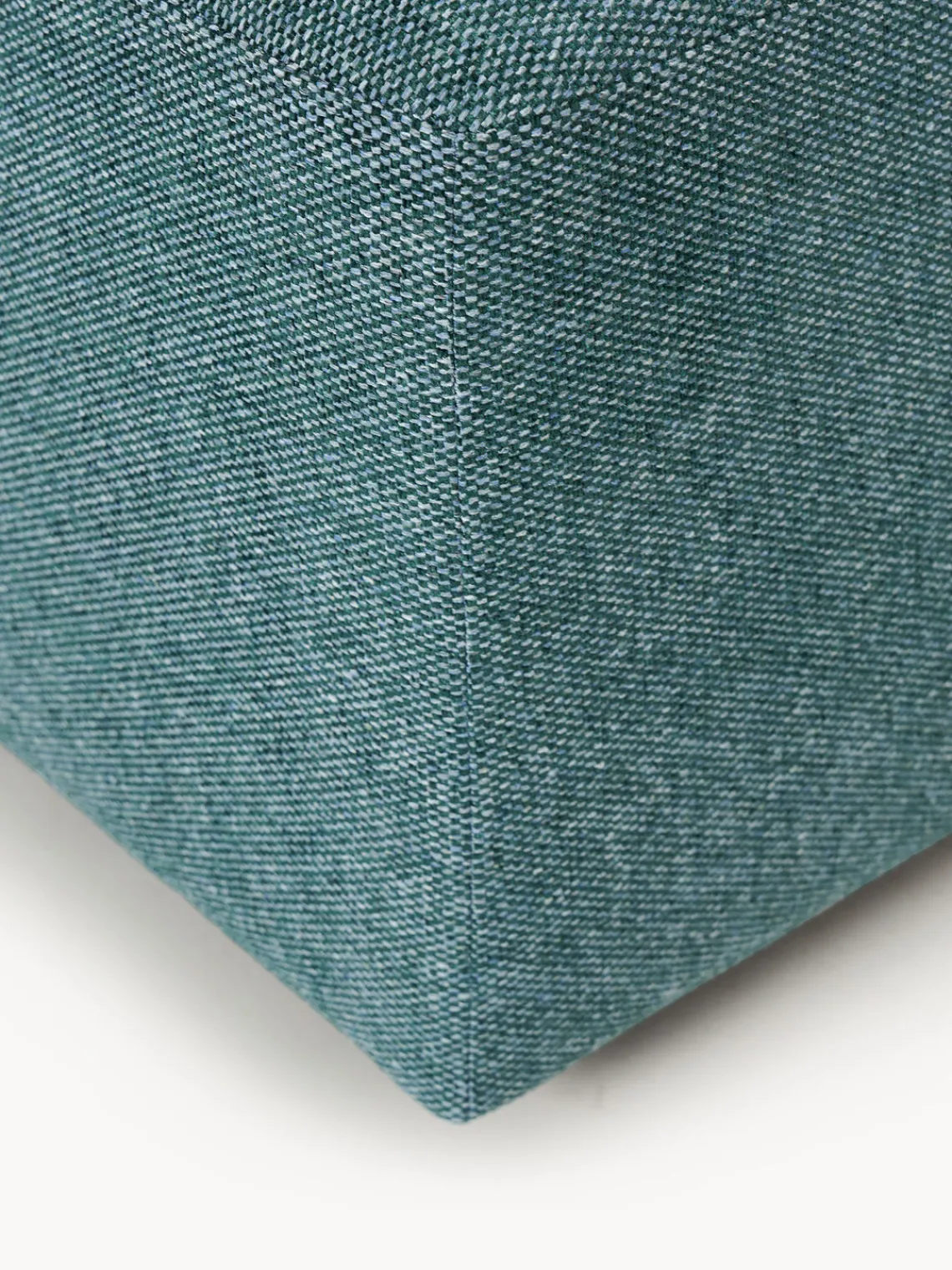 Reposapiés|Sofás>Westwing Collection Reposapiés puf Melva, 99 x 42 cm Tejido verde turquesa