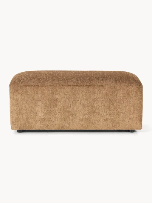 Reposapiés|Sofás>Westwing Collection Reposapiés puf Melva, 99 x 42 cm Chenilla marrón