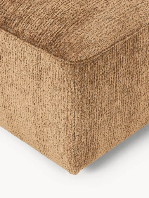 Reposapiés|Sofás>Westwing Collection Reposapiés puf Melva, 99 x 42 cm Chenilla marrón
