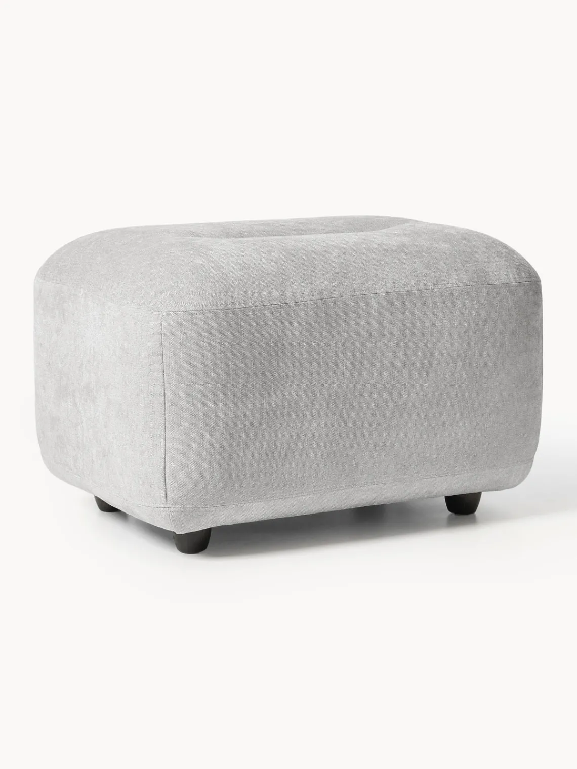 Reposapiés|Sofás>Westwing Collection Reposapiés puf Stella Tejido jaspeado gris