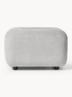 Reposapiés|Sofás>Westwing Collection Reposapiés puf Stella Tejido jaspeado gris
