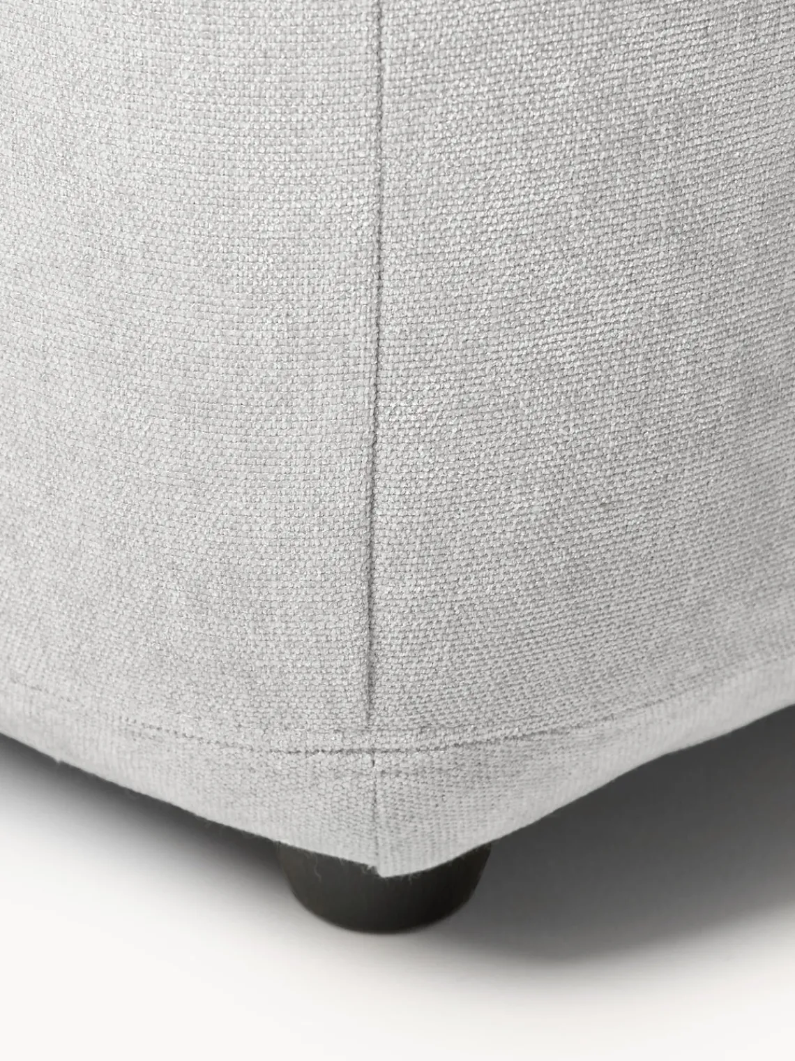 Reposapiés|Sofás>Westwing Collection Reposapiés puf Stella Tejido jaspeado gris