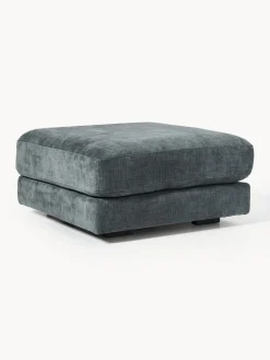 Reposapiés|Sofás>Westwing Collection Reposapiés puf Tribeca Chenilla gris azulado