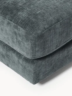 Reposapiés|Sofás></noscript>Westwing Collection Reposapiés puf Tribeca Chenilla gris azulado