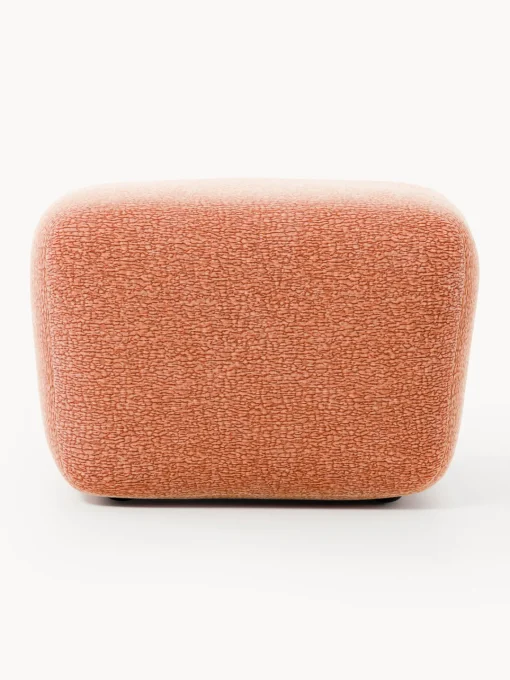 Reposapiés|Sofás>Westwing Collection Reposapiés puf Wolke Tejido terracota, texturizado y aterciopelado