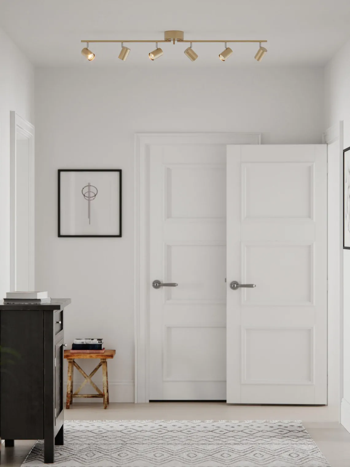 Plafones|Lámparas De Techo>By Rydéns Riel grande ajustable Correct Dorado