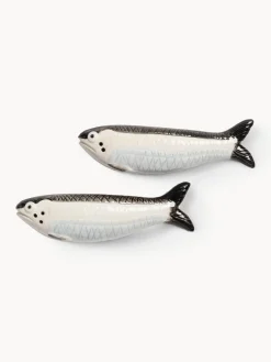 Molinillos De Especias|Molinillos De Especias>&k Amsterdam Salero y pimentero artesanales de dolomita Sardine, 2 uds.