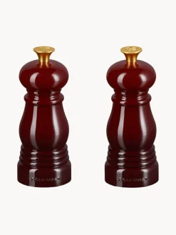 Molinillos De Especias|Molinillos De Especias></noscript>LE CREUSET Salero y pimentero con mecanismo de cerámica Creuset, 2 uds. Rojo vino, dorado