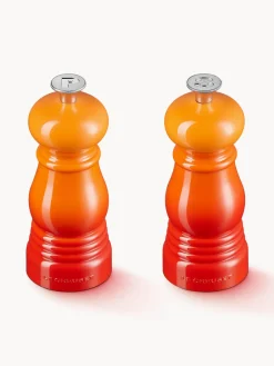 Molinillos De Especias|Molinillos De Especias></noscript>LE CREUSET Salero y pimentero con molinillo de cerámica Creuset, 2 uds. Tonos naranjas brillantes, plateado