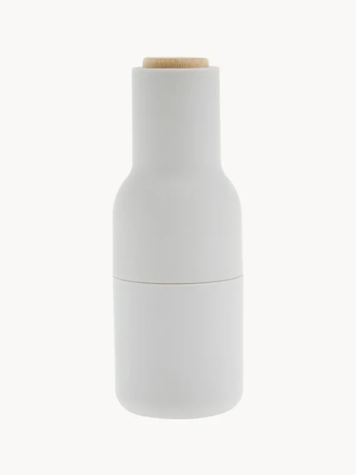 Molinillos De Especias|Molinillos De Especias>Audo Copenhagen Salero y pimentero de diseño con tapa de haya Bottle Grinder, 2 uds. Gris antracita, blanco, madera de haya