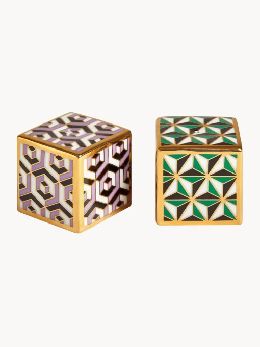Outlet Salero y pimentero de porcelana Versailles, 2 pzas. Molinillos De Especias|Molinillos De Especias