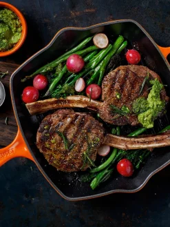Sartenes|Sartenes>LE CREUSET Sartén skillet cuadrada grill de hierro fundido Signature Collection Tonos naranja