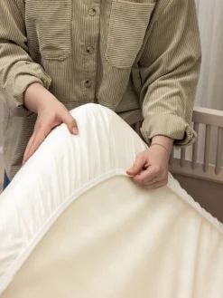Decoración Infantil|Ropa De Cama Infantil></noscript>Sebra Sábana bajera de algodón ecológico Baby Blanco