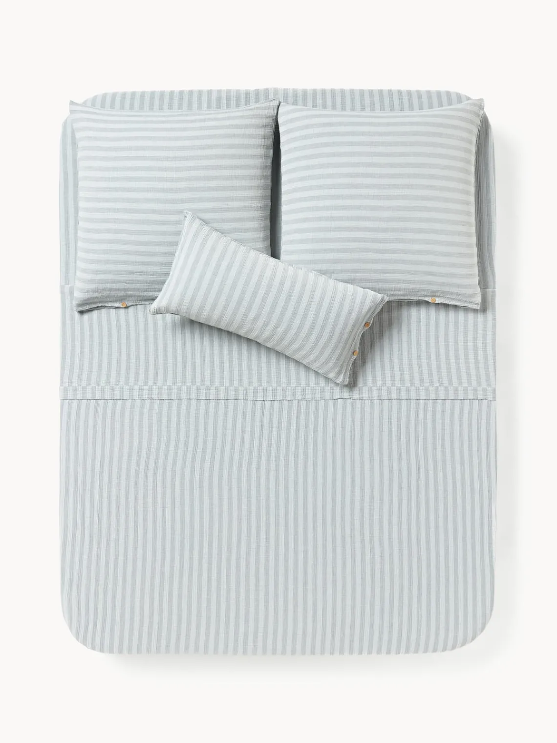 Mantas|Sábanas>Westwing Collection Sábana encimera de muselina Saige Azul claro