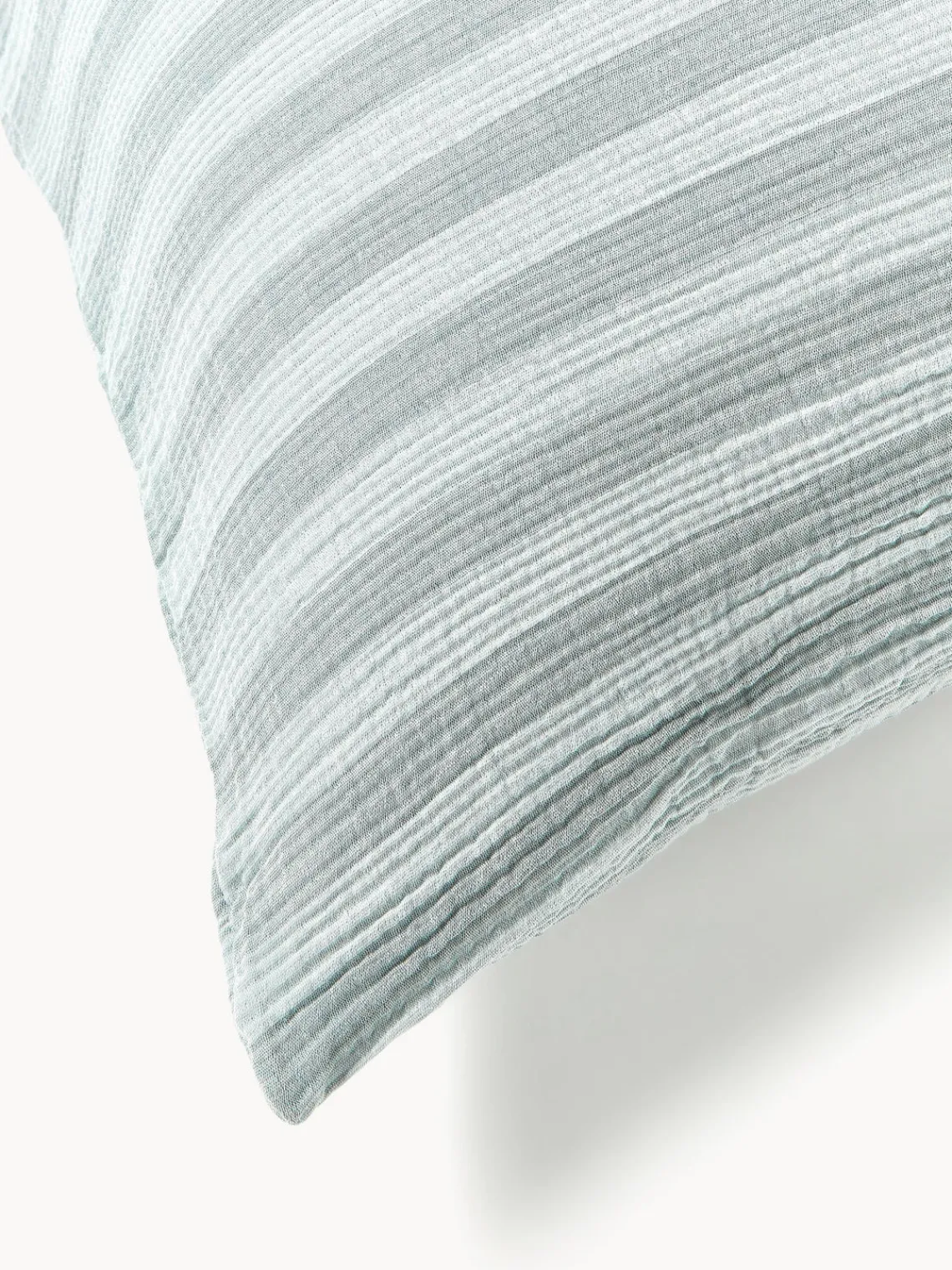 Mantas|Sábanas>Westwing Collection Sábana encimera de muselina Saige Azul claro