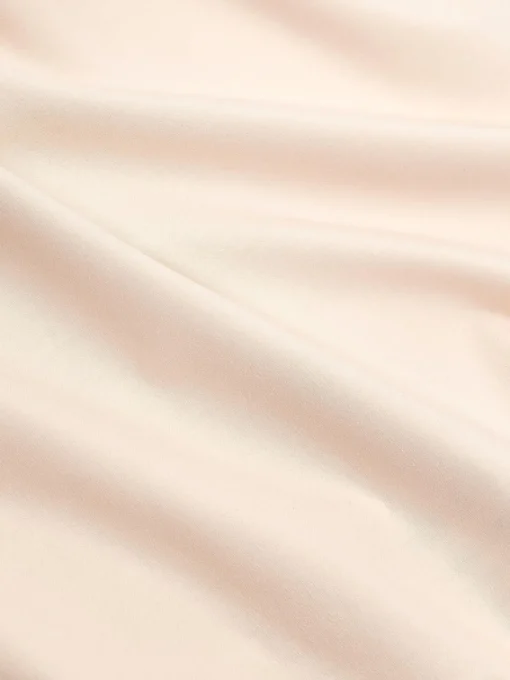 Sábanas|Fundas Nórdicas>Westwing Collection Sábana encimera de percal con volantes Louane Melocotón