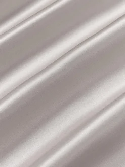Mantas|Sábanas></noscript>Westwing Collection Sábana encimera de satén Sylvie Gris claro