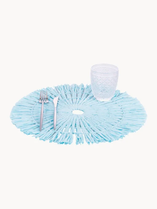 Manteles Individuales|Manteles Individuales>Villa D'Este Home Tivoli Set de 4 manteles individuales Shades Of Stones Azul claro