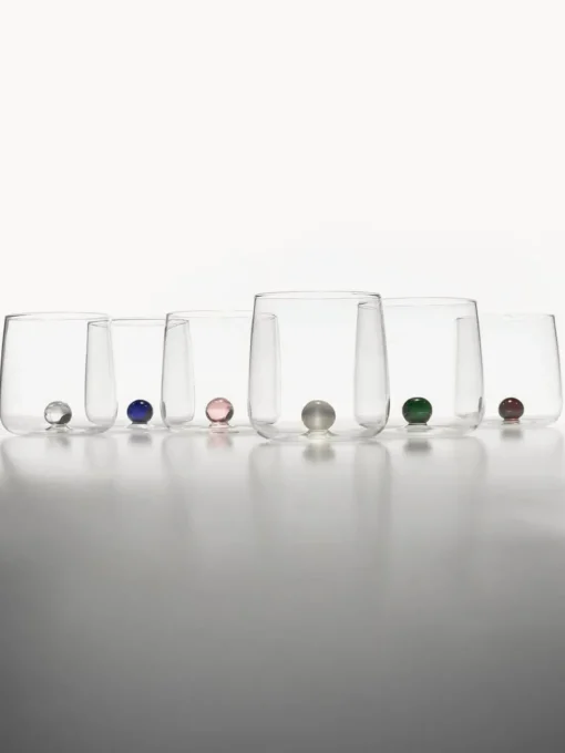 Vasos|Vajillas Completas>Zafferano Set de 6 vasos de agua Bilia Transparente, rosa