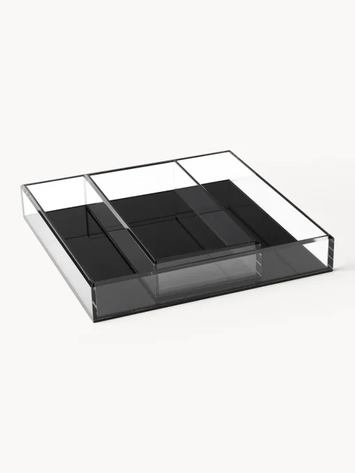 Jarrones|Bandejas Decorativas>Westwing Collection Set de bandejas decorativas Yuki, 2 pzas. Negro