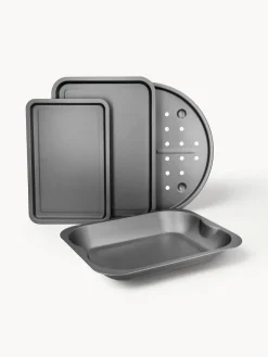 Bandejas Para Horno|Bandejas Para Horno>Kitchen Craft Set de bandejas horno antiadherentes KitchenCraft, 4 uds. Negro