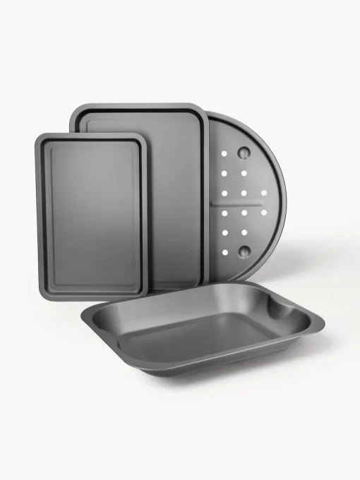 Bandejas Para Horno|Bandejas Para Horno>Kitchen Craft Set de bandejas horno antiadherentes KitchenCraft, 4 uds. Negro