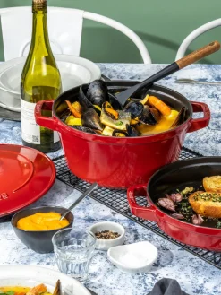 Ollas|Ollas>Staub Set de baterías de cocina de hierro fundido La Cocotte, 3 uds. Rojo brillante