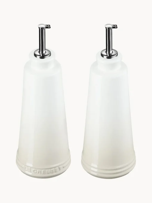 Aceiteras Y Vinagreras|Aceiteras Y Vinagreras>LE CREUSET Set de botellas de aceite y vinagre Cherrish Blanco Off White, beige claro