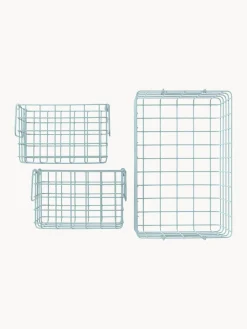 Cestas Y Cajas|Jarrones>Mustard Made Set de cestas de metal The Baskets, 3 uds. Azul claro